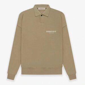 Fear of God Essentials Long-Sleeve Polo 'Oak'